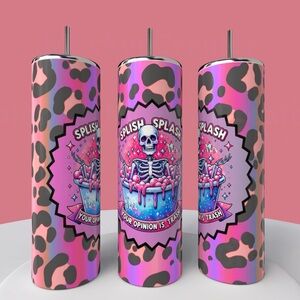 20oz OPINION IS TRASH STAINLESS STEEL SUBLIMATED TUMBLER